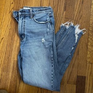 Abercrombie “the skinny high rise” in a medium wash